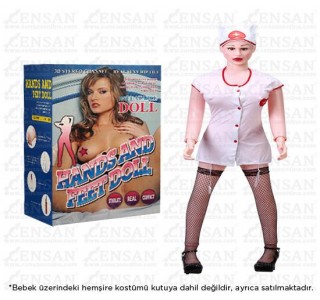 Realistik Aksesuarlı Şişme Bebek - Sarışın¨